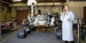 The Size of the Mars Rover. Human for scale.