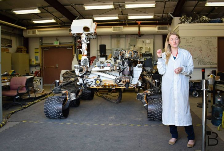 The Size of the Mars Rover. Human for scale.