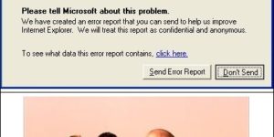 I never send error reports.