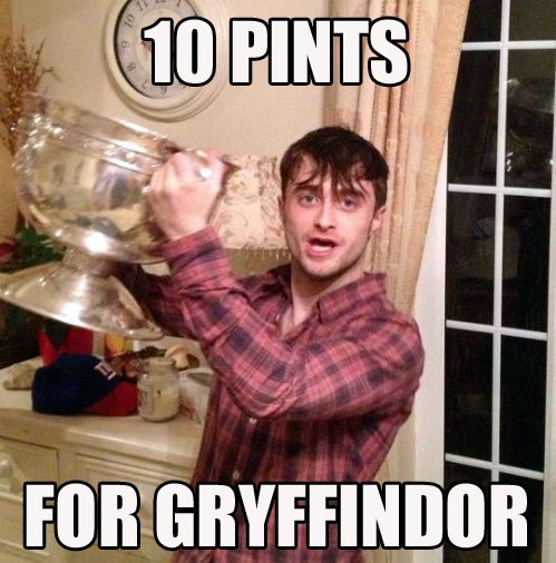 10 pints for Gryffindor!
