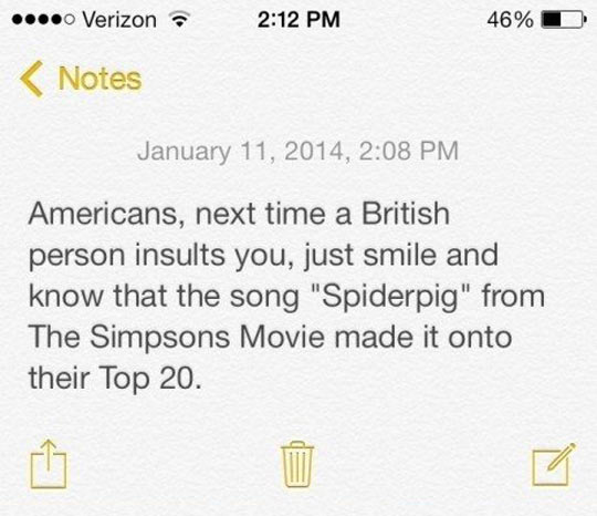 Next time a British person insults you...