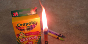 Emergency crayon candle!