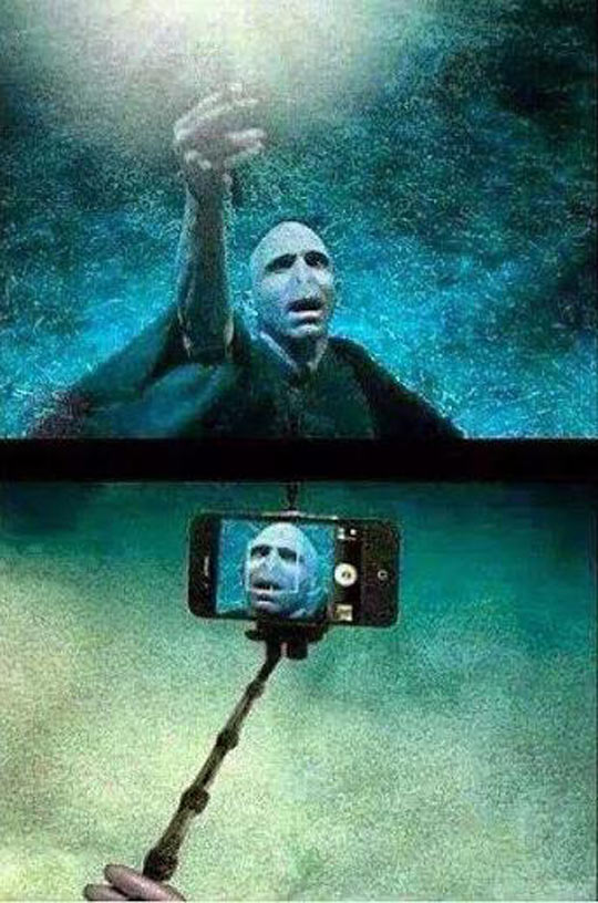 Voldemort's selfie stick