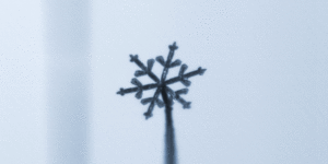 Time lapse of a real snowflake growing