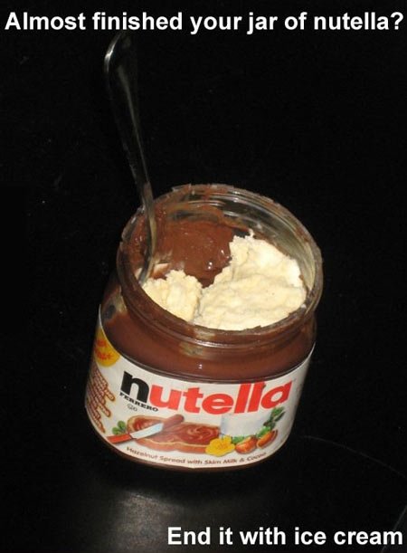 Almost finished with the jar of Nutella?