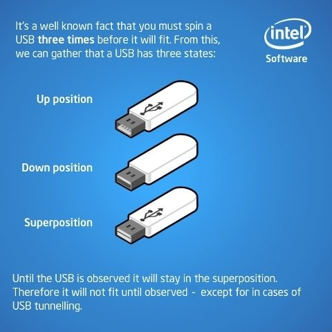 Quantum physics explains USB behavior.
