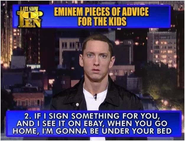 Eminem's advice to kids