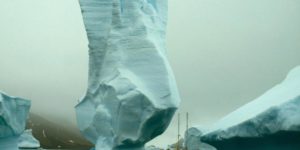 An iceberg in Wilson Harbor, Falkland Islands