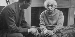 Albert Einstein and his therapist. Genius has his own issues.