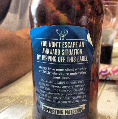 Undressing your beer?