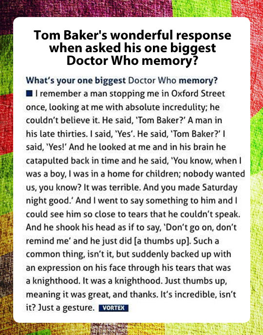 Biggest Doctor Who memory?