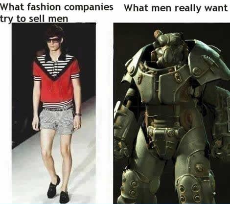 What fashion companies try to sell men...