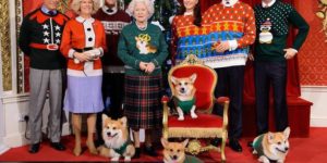 The Royal Family in their Ugly Christmas sweaters