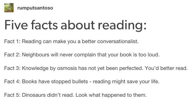 100% accurate truths about reading