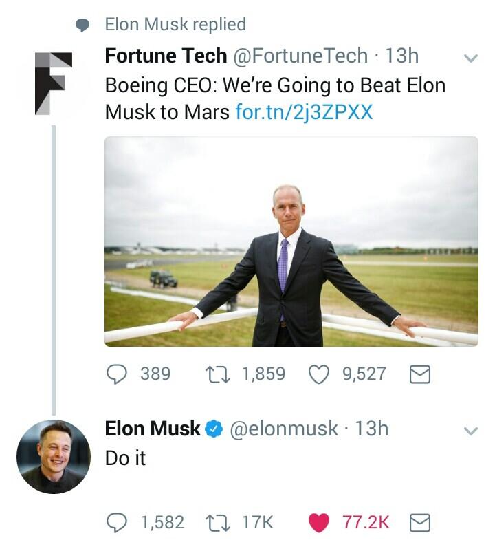 A confident man, Elon Musk.