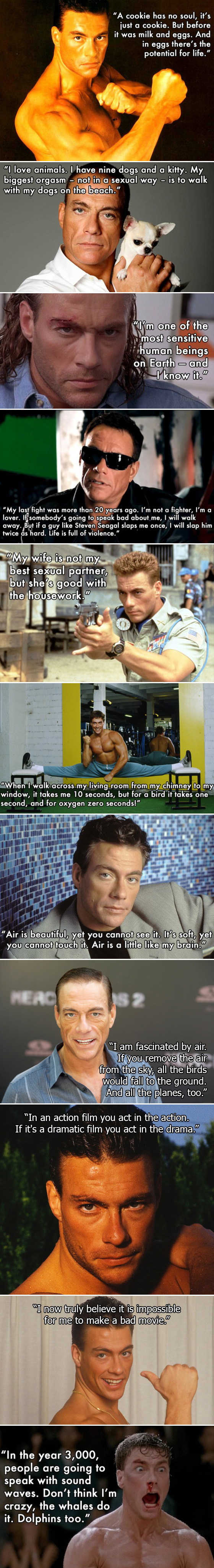 Jean-Claude Van Damme quotes.