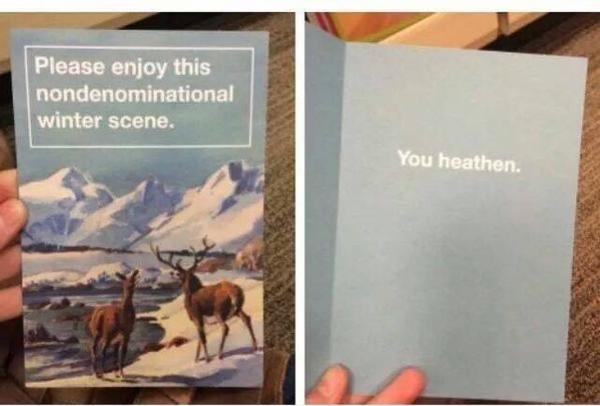 Holiday cards for atheists.