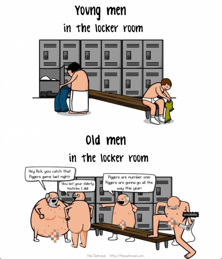 Freaking locker rooms...