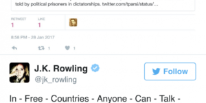 JK Rowling shutting down a person trying to shut her up