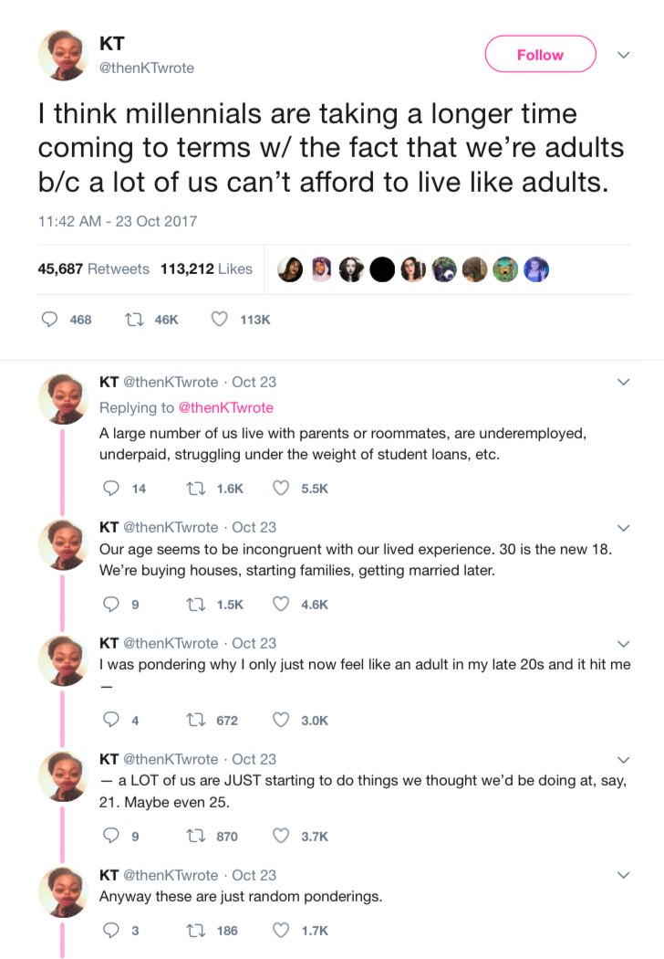 30 is the new 18.