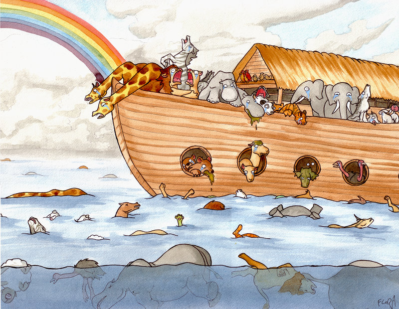 Noah's ark was depressing.