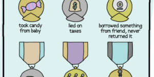 Medals of dishonor.