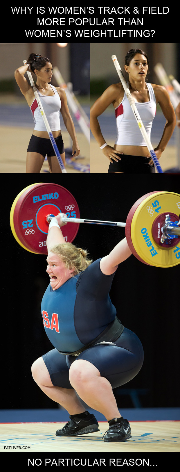 Women's track vs. Weightlifting.