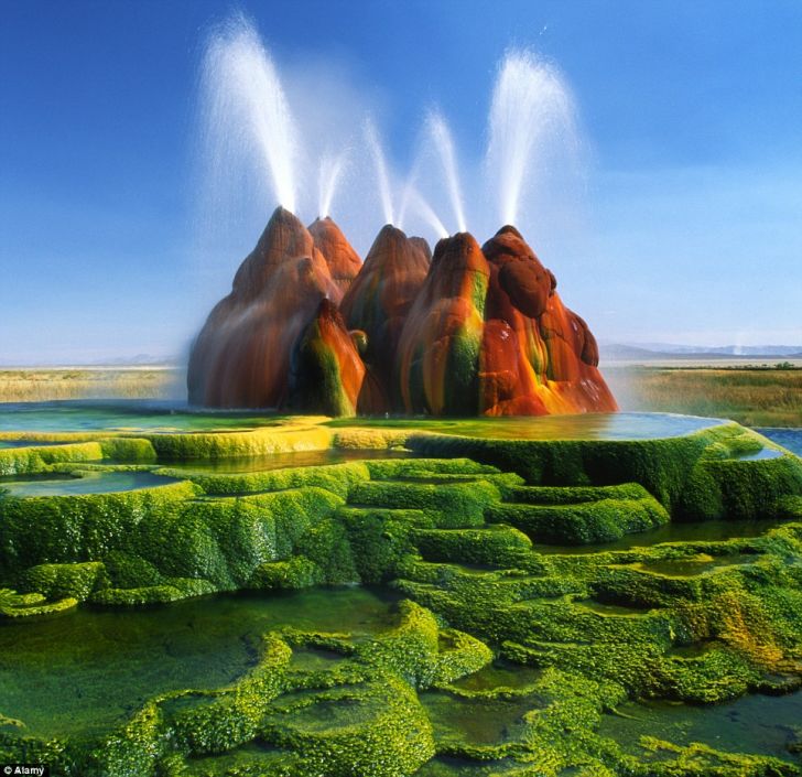 Incredible Fly Geyser in Nevada