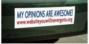 Some interesting bumper stickers