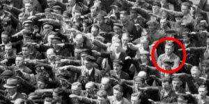 August Landmesser( famous for refusing to do the Nazi Salute) 13 June 1936