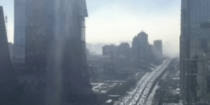 Timelaps of twenty minutes: smog taking over Beijing