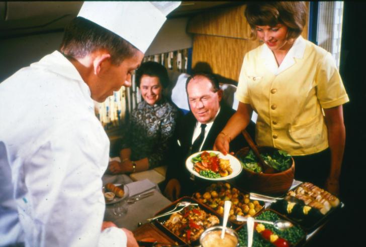 Airplane food in the 70s (Scandinavian Airlines)