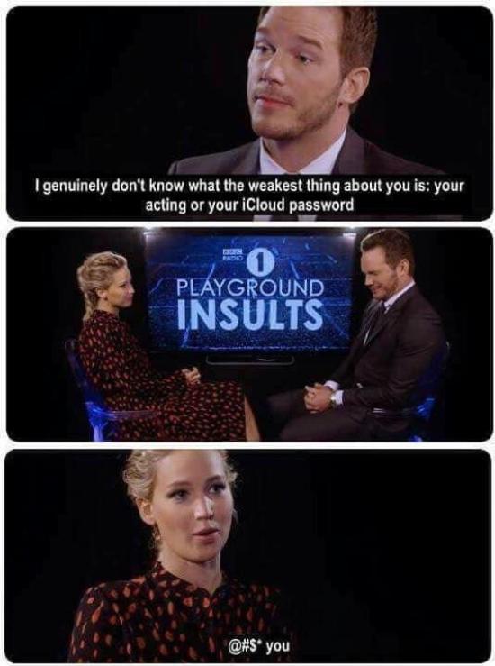 Jennifer Lawrence get's wrecked by Chris Pratt