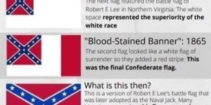 The history of confederate flags, to clear out wilful ignorance.