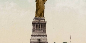 Statue of Liberty before it was ravaged by oxidation