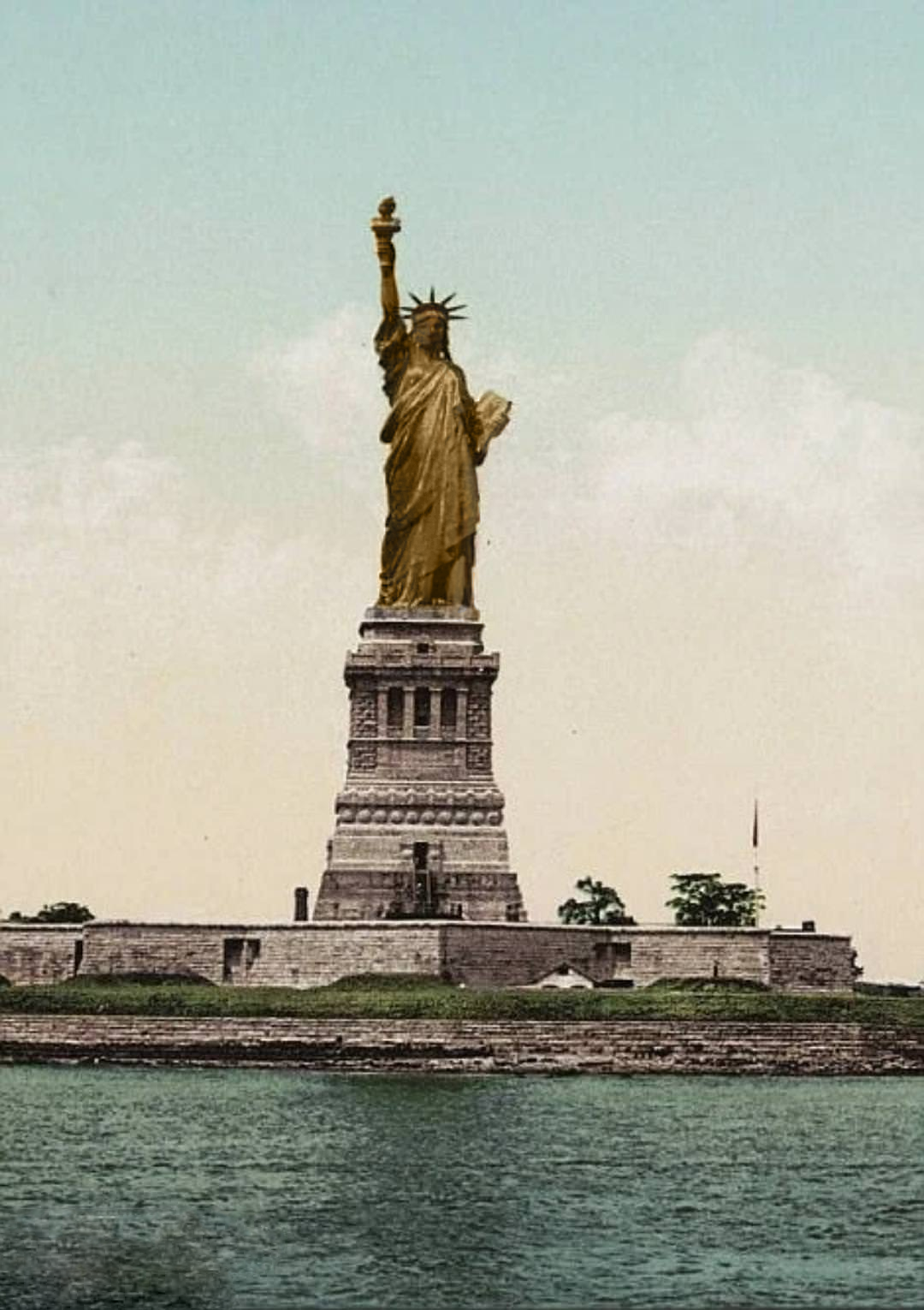 Statue of Liberty before it was ravaged by oxidation