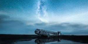 Plane wreckage in Iceland.