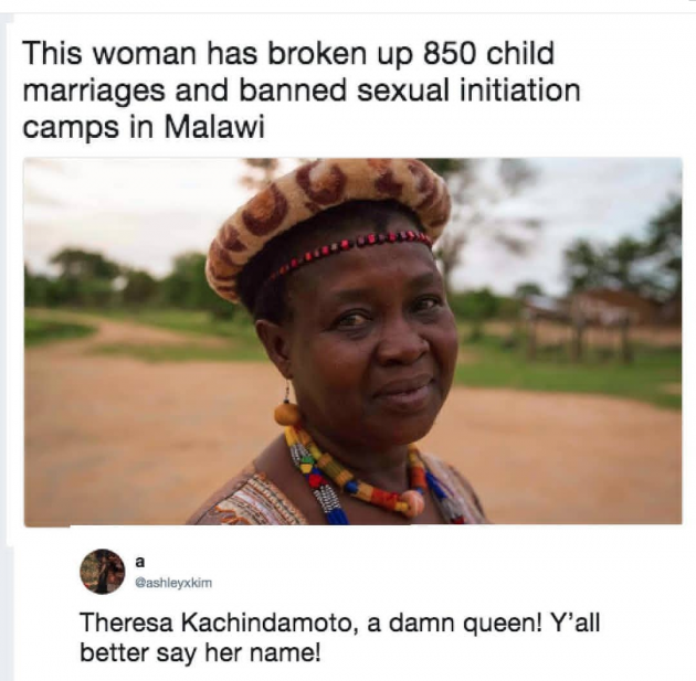 Theresa Kachindamoto is a queen.