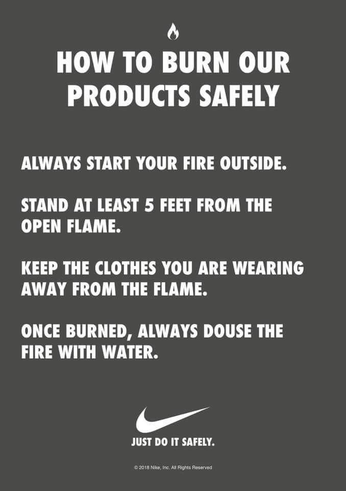 How to effectively burn Nike products