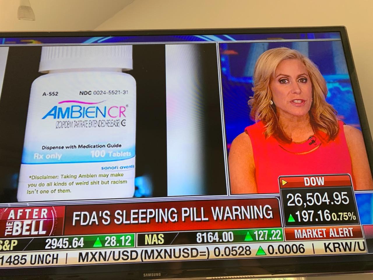 Never forget when Fox news aired this photoshopped Ambien label...