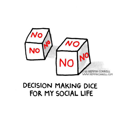 Decision making dice for my social life.