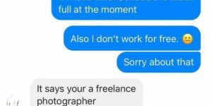 Being a freelance photographer means you work for free.