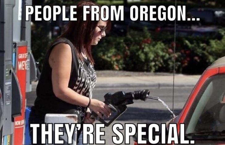 A few days into Oregon self-service...