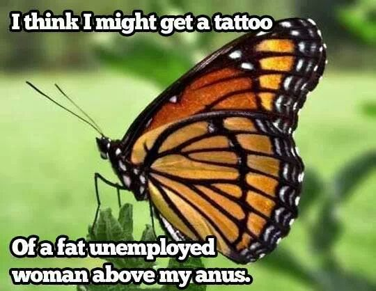 Tramp Stamps for butterflies.