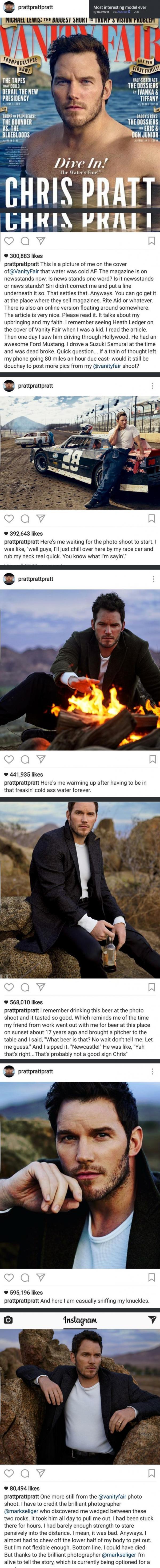 Chris Pratt, most interesting model ever?