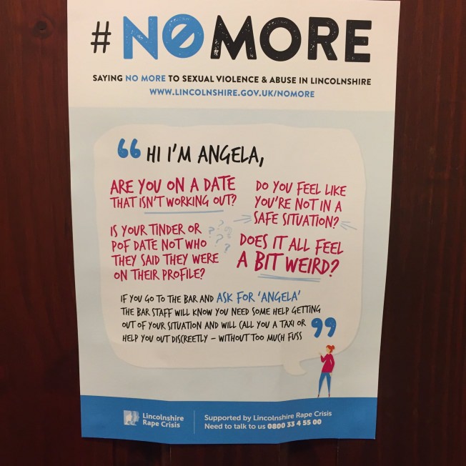 Poster in a Women's Restroom