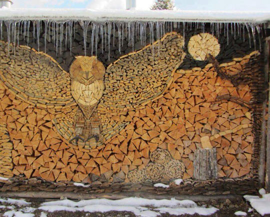 Owl Wood Stack Art