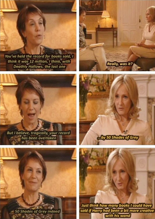 JK Rowling talks about 50 Shades of Grey.