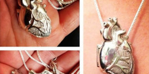 Anatomically correct heart locket.