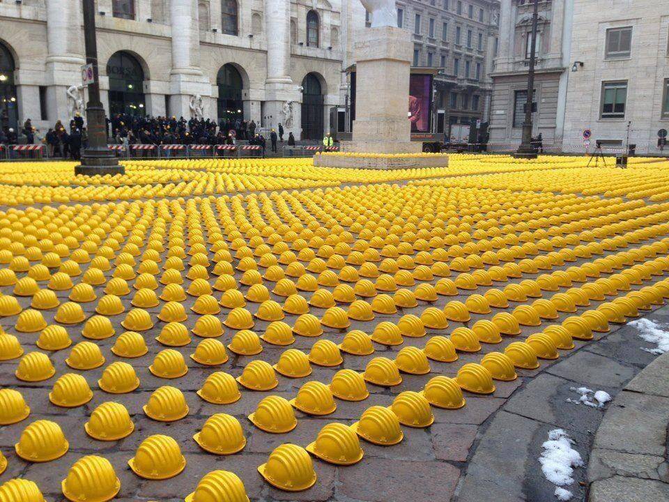 This is how factory workers in Italy protest.